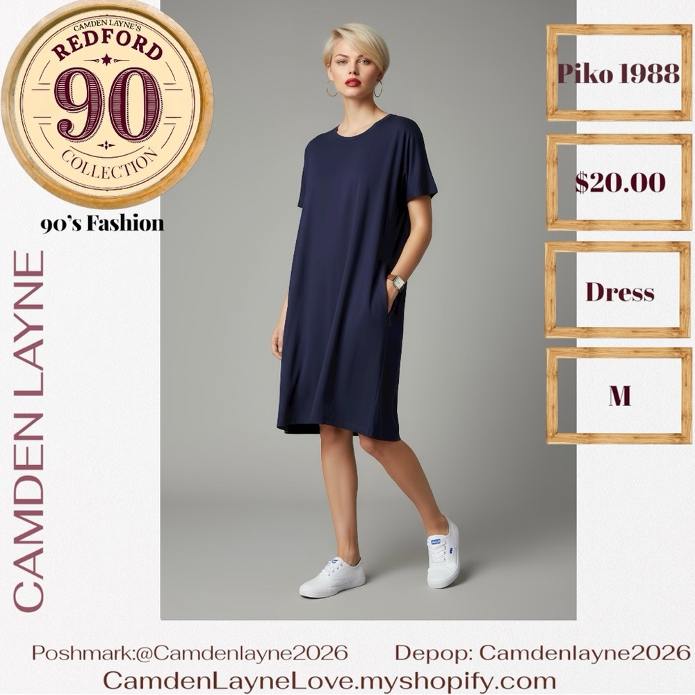 Piko 1988 Navy Midi Dress